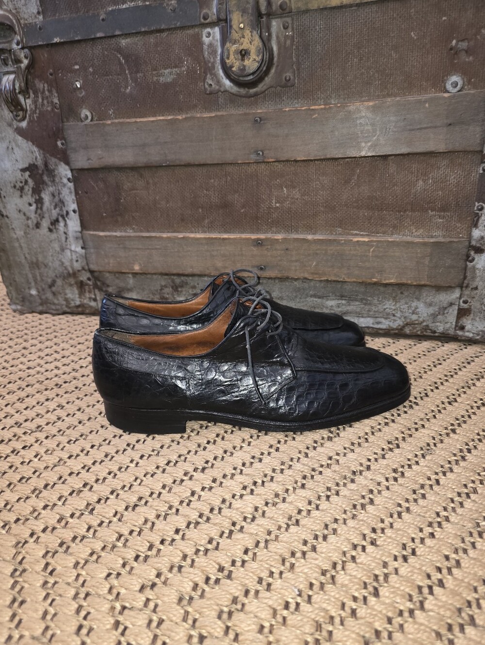 Vintage L&M Rare Exotic Men's Oxfords  10 1/2 D
